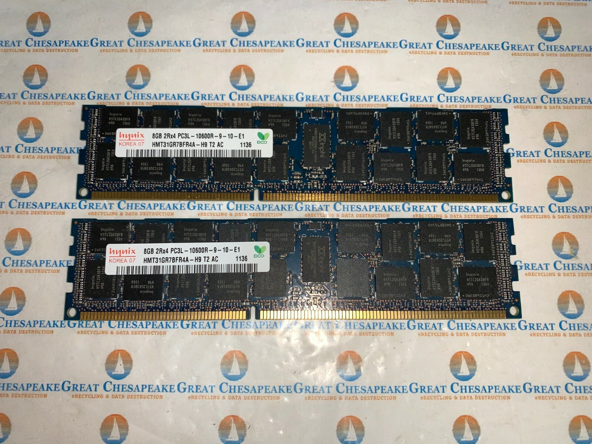 "Lot of 2" HMT31GR7BFR4A-H9 16GB Total (8GBx2) PC3L-10600R ECC Memory TESTED!