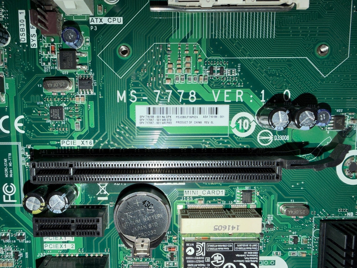 HP 716188-001 Pavilion 500 Socket FM2 DDR3 Motherboard w/ I/O Shield TESTED!