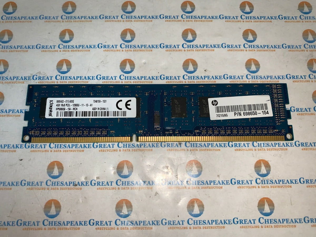 Kingston HP698650-154-MCN 4GB DDR3 PC3L-12800U Desktop Memory TESTED!