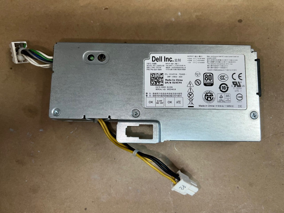 Dell L200EU-00 Optiplex 7010 9010 9020 USFF 200W PSU 01VCY4 PS-3201-9DA TESTED!