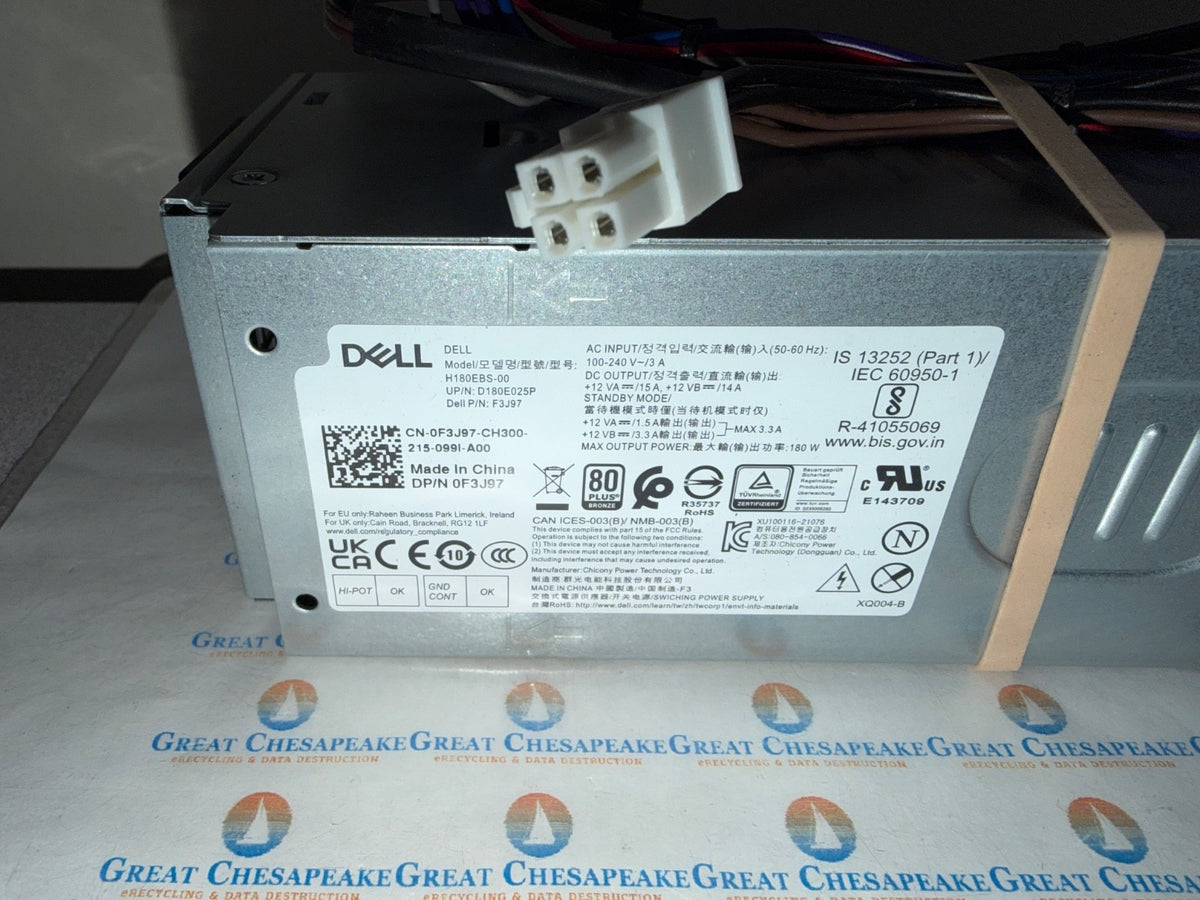 Dell H180EBS-00 0F3J97 180W ATX 80+ Bronze PSU for Precision T3420 TESTED!