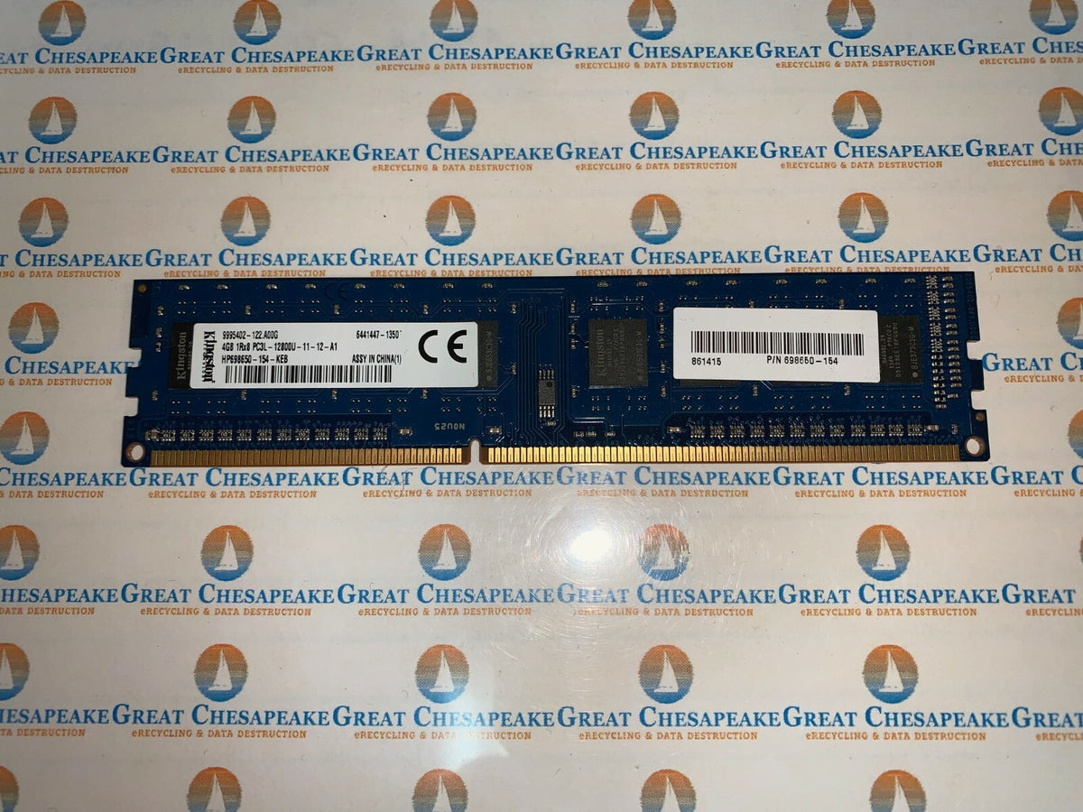 Kingston HP698650-154-KEB 4GB PC3L-12800U DDR3 1600 Desktop Ram TESTED!