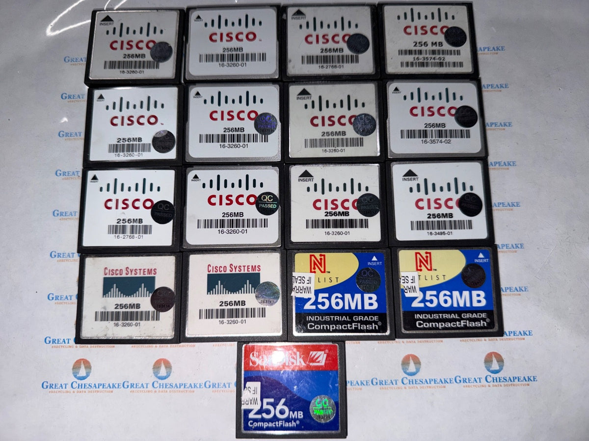 17 Various Brands 256MB Compact Flash Cards As Shown TESTED!