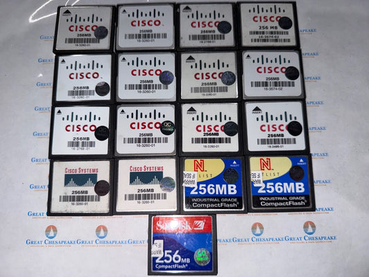 17 Various Brands 256MB Compact Flash Cards As Shown TESTED!