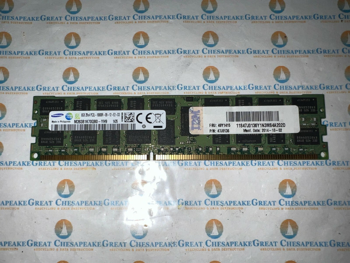 Samsung M393B1K70QB0-YH9 8GB PC3L-10600R DDR3 Server Ram ECC TESTED!