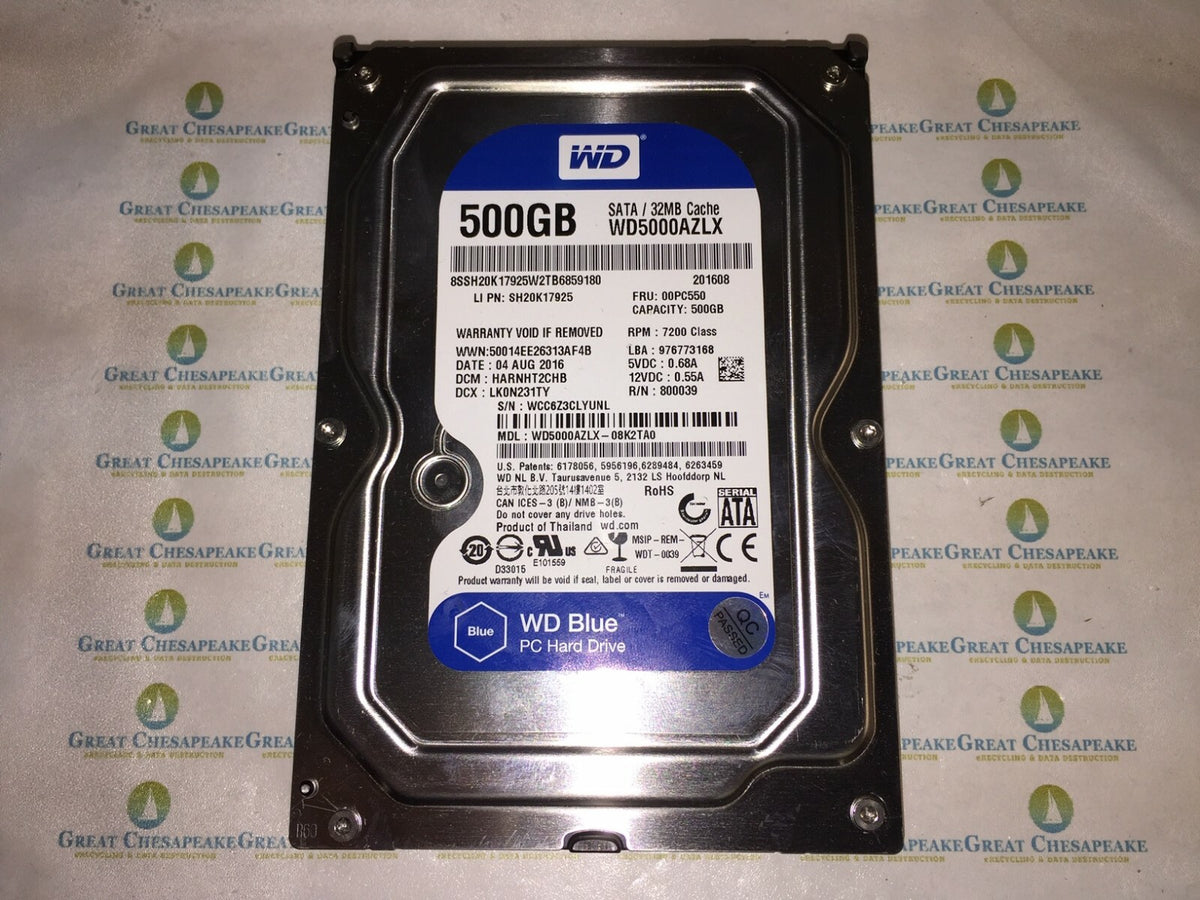 Western Digital WD5000AZLX-08K2TA0 500GB 3.5" SATA WD Blue TESTED!