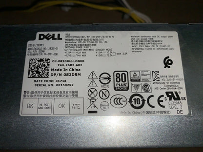 OEM Dell L180ES-01 180W 082DRM Optiplex 3050 5050 7050 180W Power Supply TESTED!