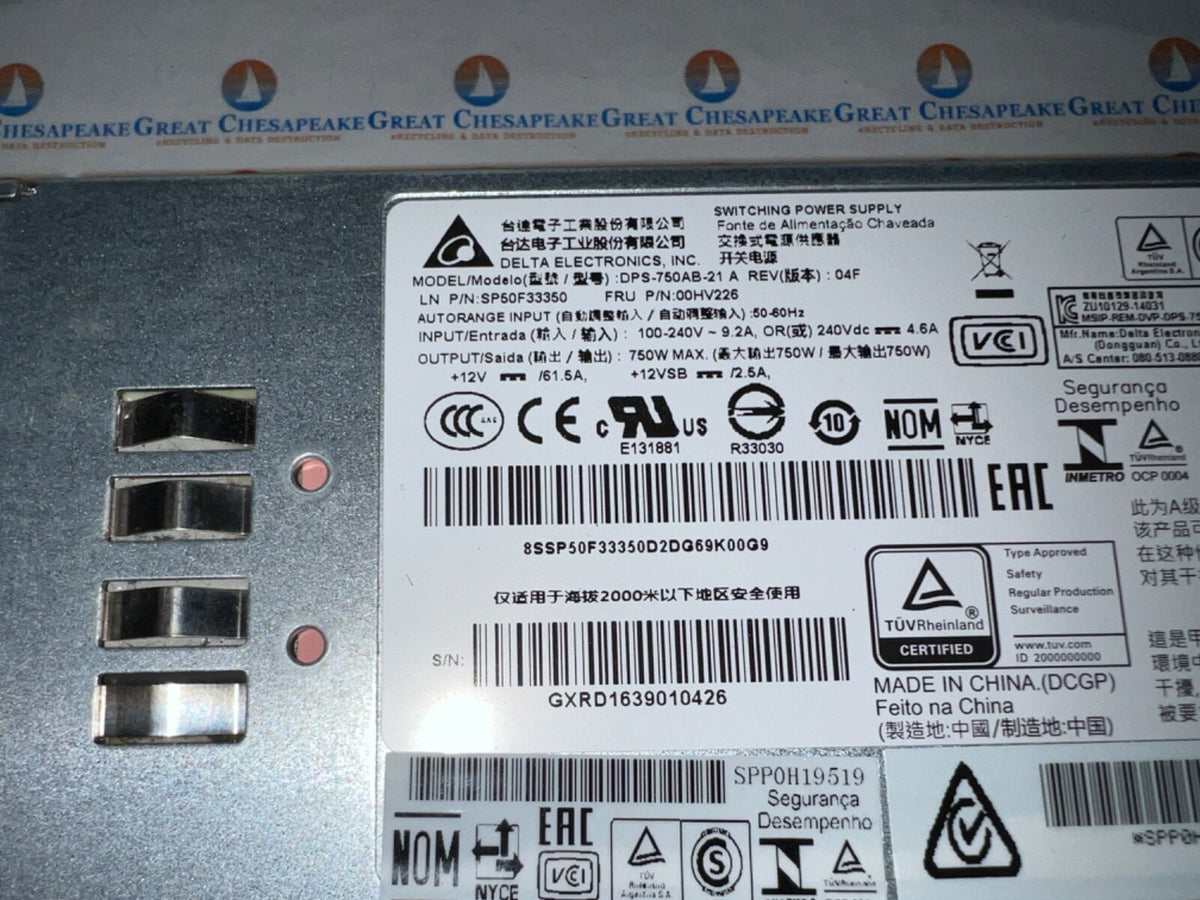 Delta DPS-750AB-21 A 750W Server Power Supply for Lenovo D350 RD650 RD550 RD450