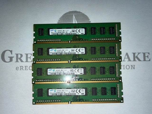 "Lot of 4" M378B5173EB0-YK0 16GB Total (4GBx4) PC3L-12800U DDR3 DIMM Desktop Ram