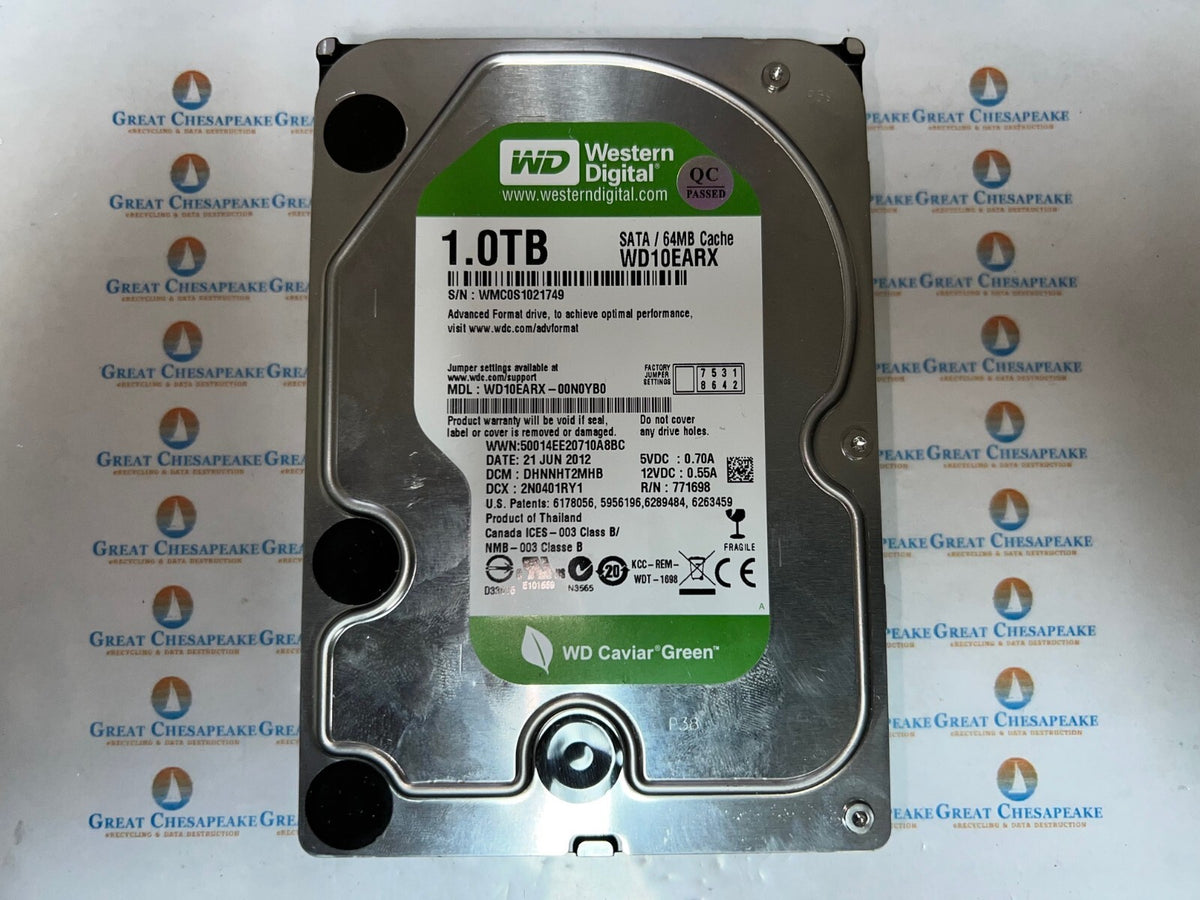 Western Digital WD10EARX-00N0YB0 1TB 3.5" SATA 5400RPM WD Caviar Green TESTED!