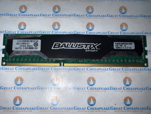 Crucial Ballistix Sport BLS4G3D1339DS1S00.16FMR 4GB PC3-10600U DDR3 RAM TESTED!