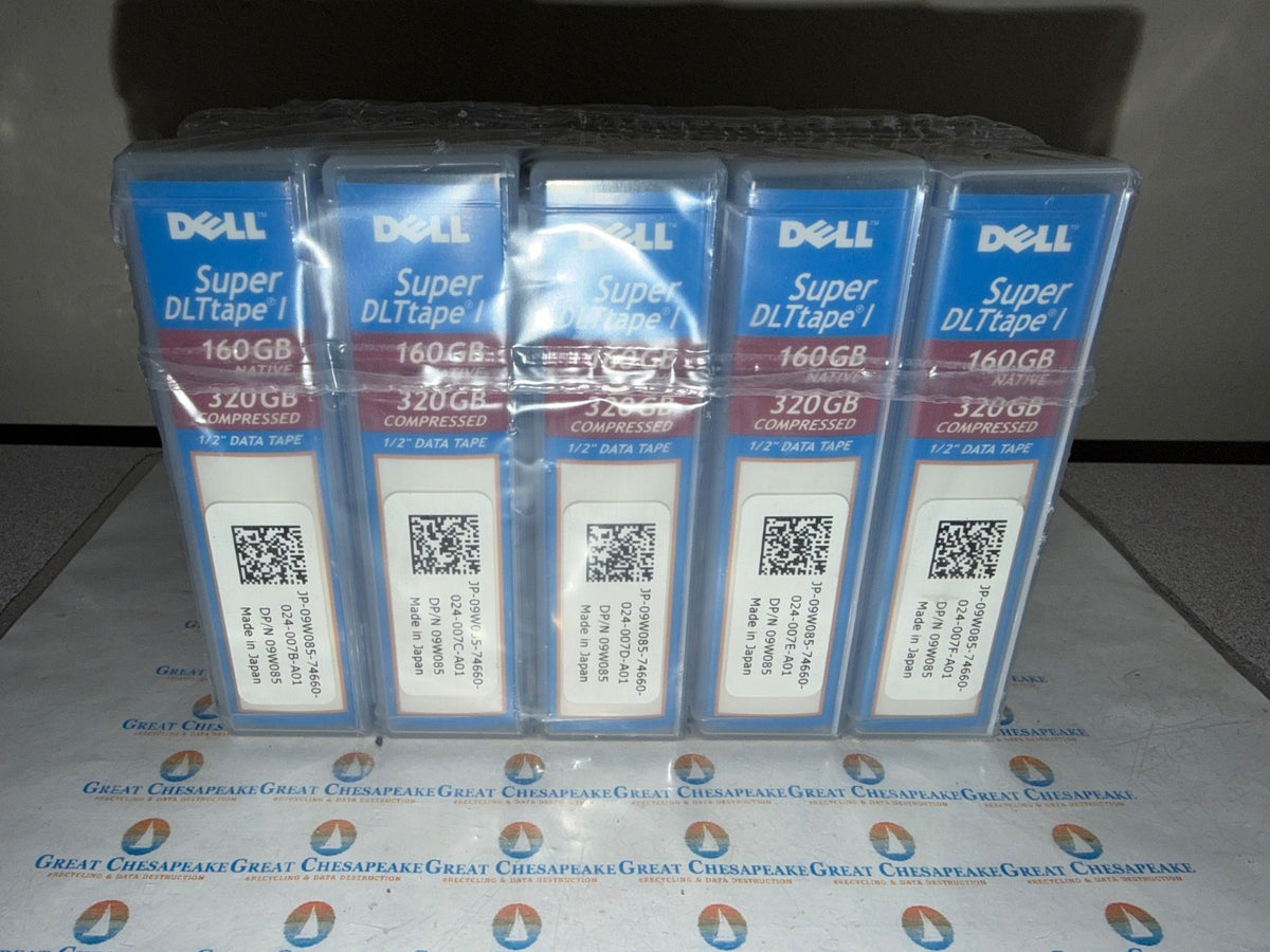 SEALED 5 Pack NEW Dell 09W085 Super DLT Tape1 160/320GB SDLT 220 320 160GB/320GB
