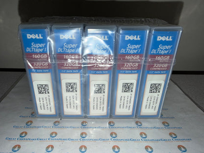 SEALED 5 Pack NEW Dell 09W085 Super DLT Tape1 160/320GB SDLT 220 320 160GB/320GB