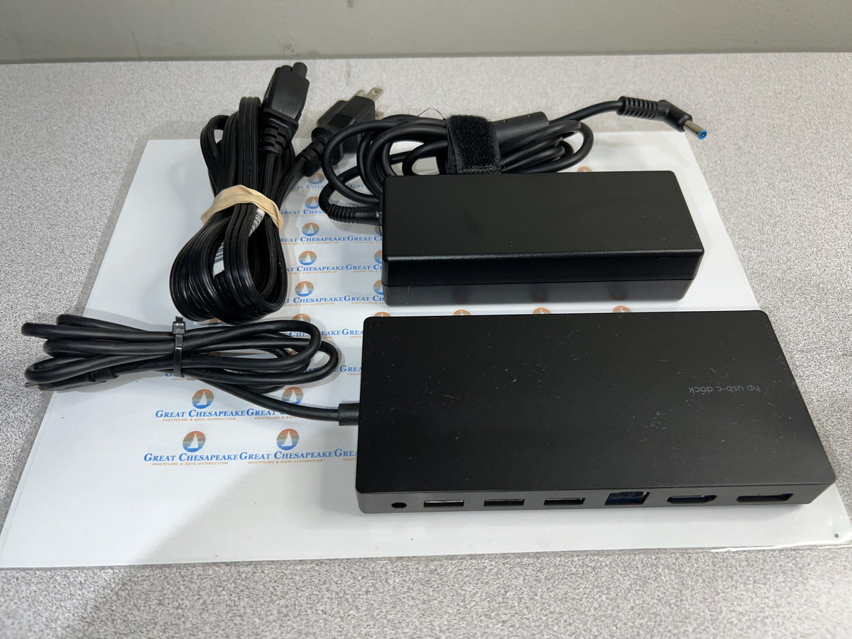 HP  TPA-B01 844549-001 Elite USB-C Docking Station 841575-00 w/90W AC Adapter!