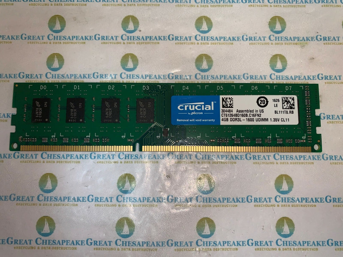 Crucial CT51264BD160B.C16FN2 4GB DDR3-1600 desktop memory module