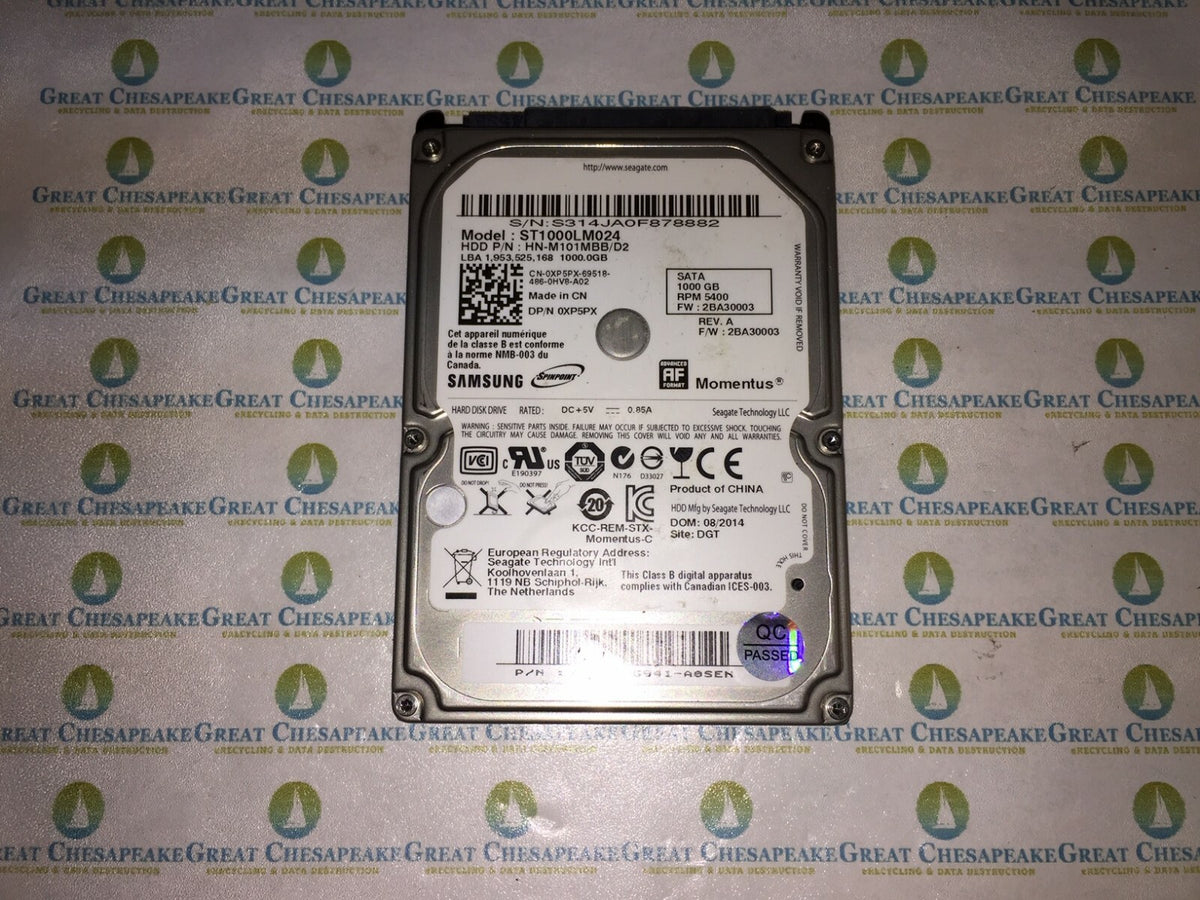 Samsung ST1000LM024 1TB Seagate Internal 5400RPM 2.5" SATA TESTED!