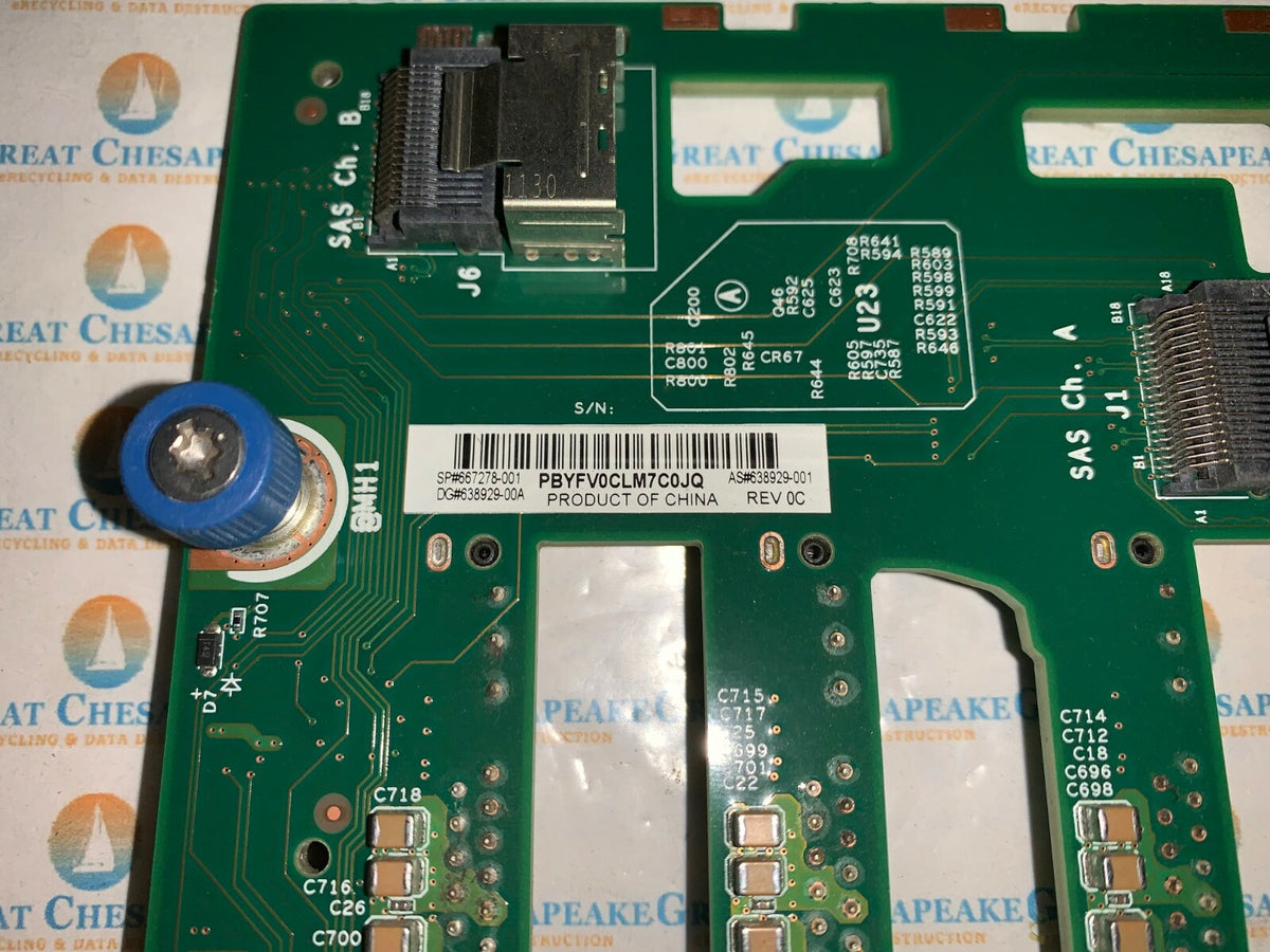 HP 667278-001 638929-001 ML350 G8 3.5" BACKPLANE BOARD ML350E TESTED!