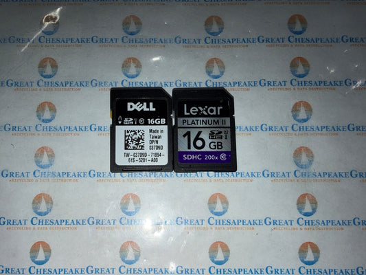 2 Various Brands 16GB SDHC Cards As Shown TESTED!