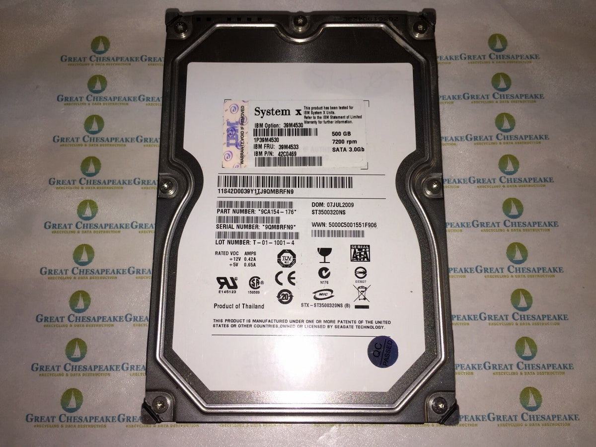 Seagate Barracuda ST3500320NS 500GB 3.5" ES.2 SATA 7200RPM HDD TESTED!