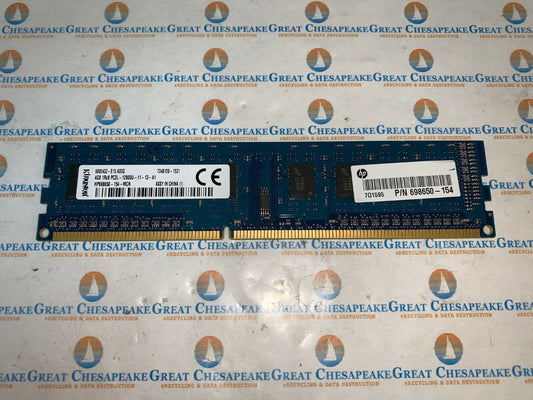 Kingston HP698650-154-MCN 4GB DDR3 PC3L-12800U Desktop Memory TESTED!