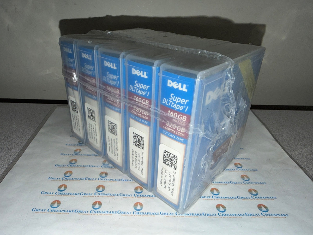 SEALED 5 Pack NEW Dell 09W085 Super DLT Tape1 160/320GB SDLT 220 320 160GB/320GB