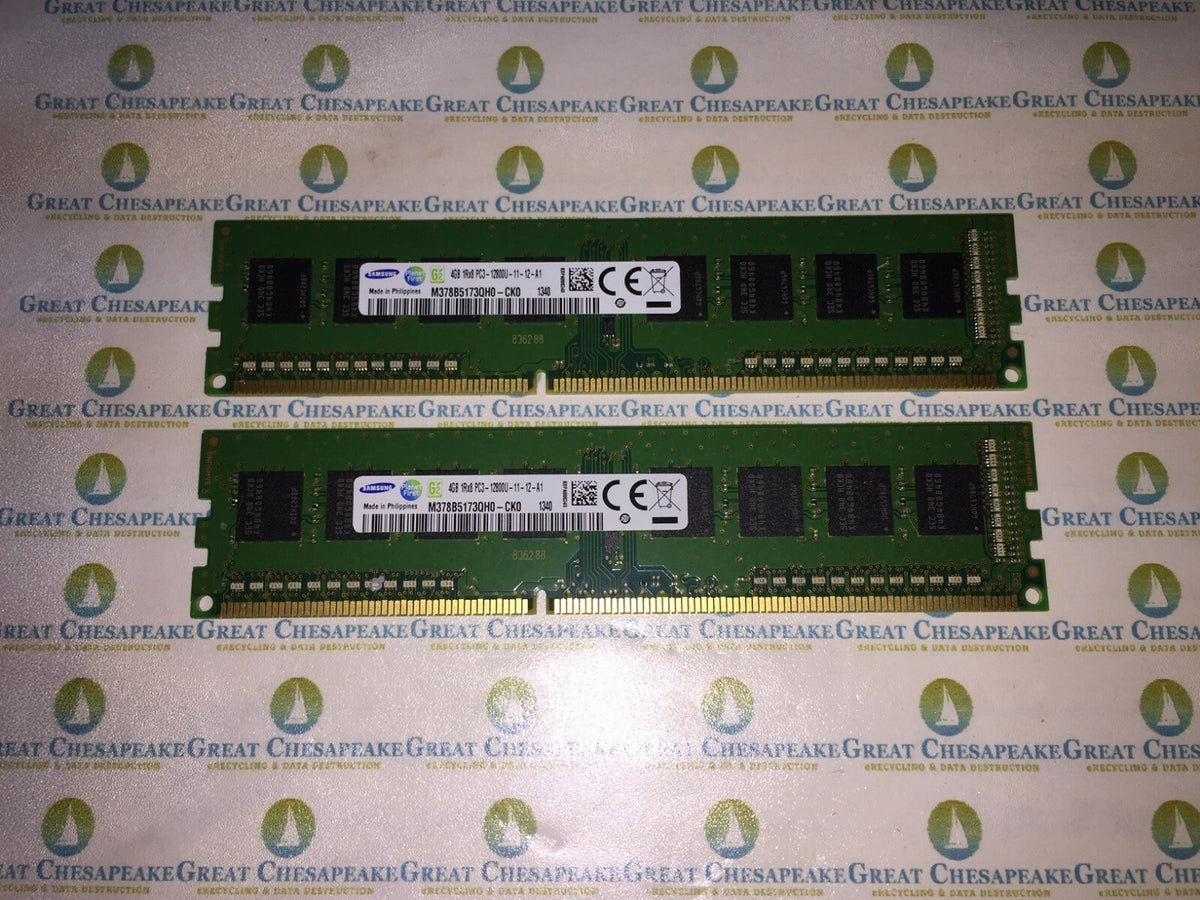 "Lot of 2" Samsung M378B5173QH0-CK0 8GB (4GBx2) PC3-12800U DDR3-1600 SDRAM DIMM