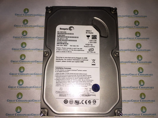 Seagate ST380215SCE DB35.3 80GB SATA 7200 RPM 3.5" Hard Drive TESTED!