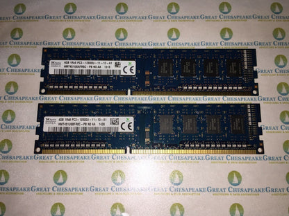 "Lot of 2" Hynix HMT451U6AFR8C-PB 8GB Total (4GBx2) PC3-12800U DIMM DDR3 SDRAM