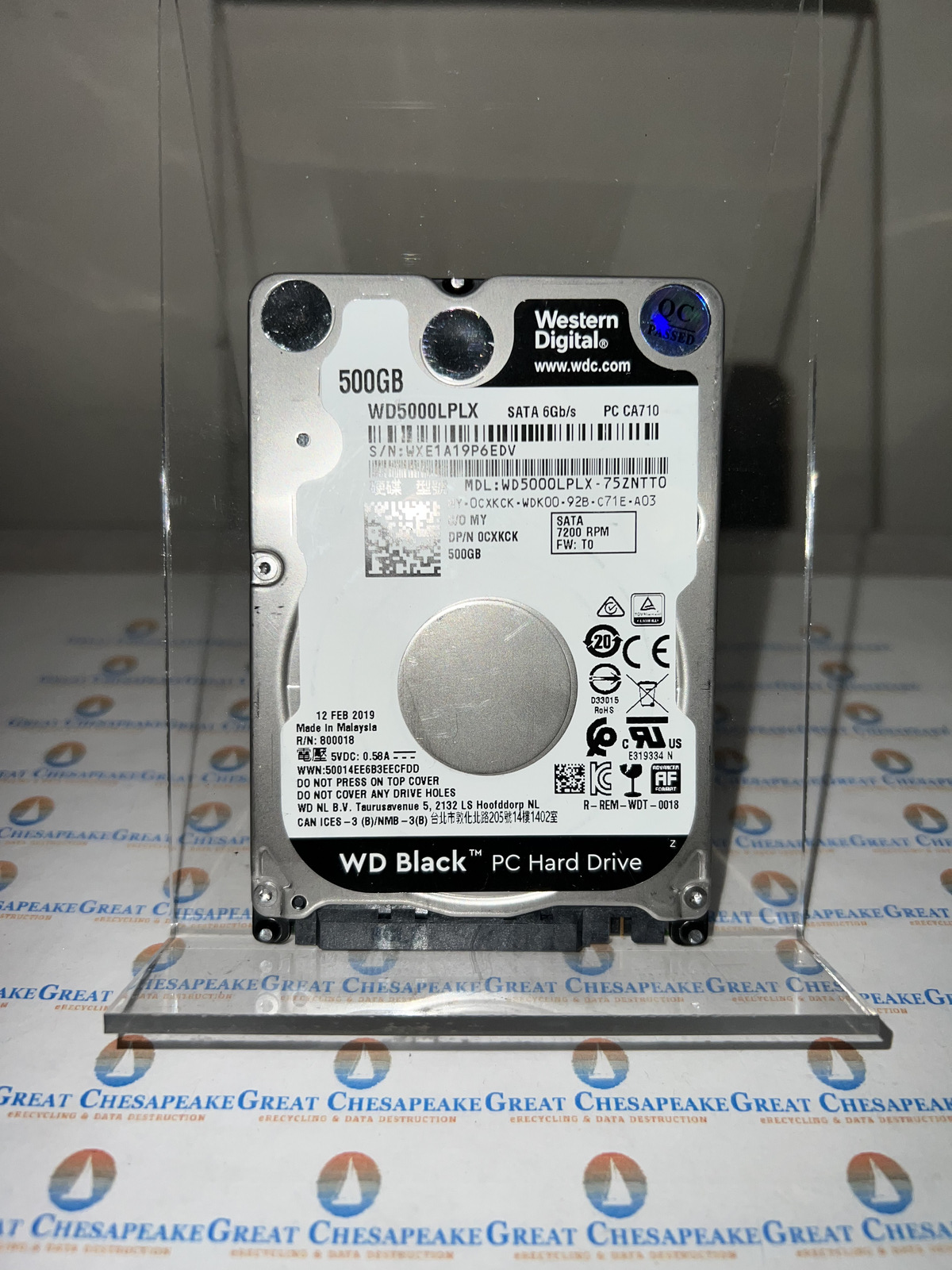Western Digital WD5000LPLX-75ZNTT0 500GB 2.5" Hard Drive SATA WD Black TESTED!