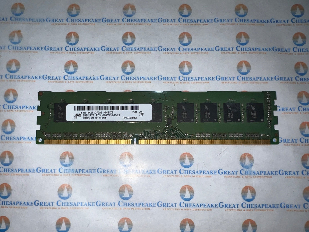 Micron MT18KSF1G72AZ-1G4E1 8GB PC3L-10600E DDR3 ECC UDIMM Server Ram TESTED!