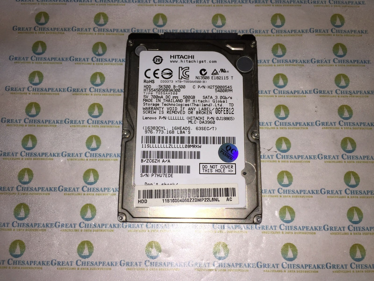 Hitachi HTS545050B9A300 500GB 2.5" SATA TESTED!