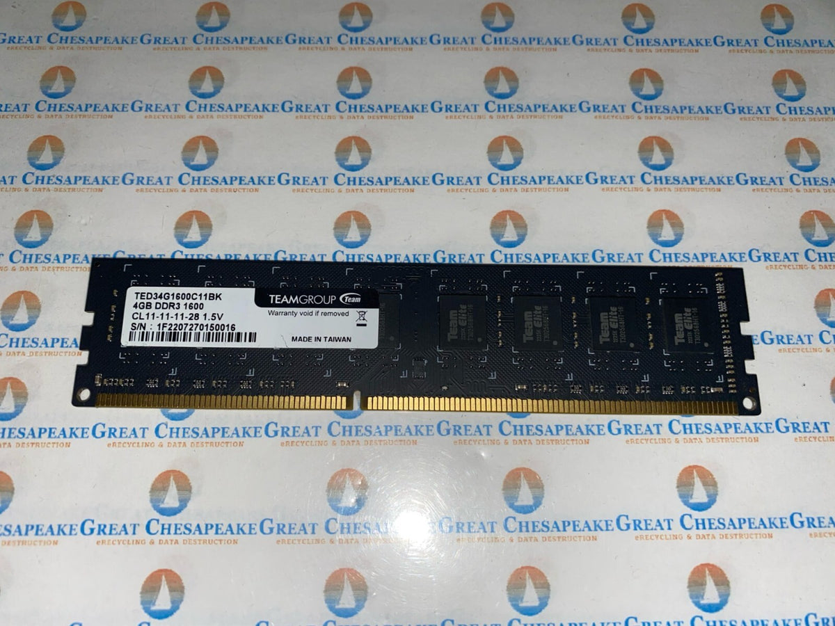TEAMGROUP TED34G1600C11BK 4GB DDR3-1600 desktop memory module