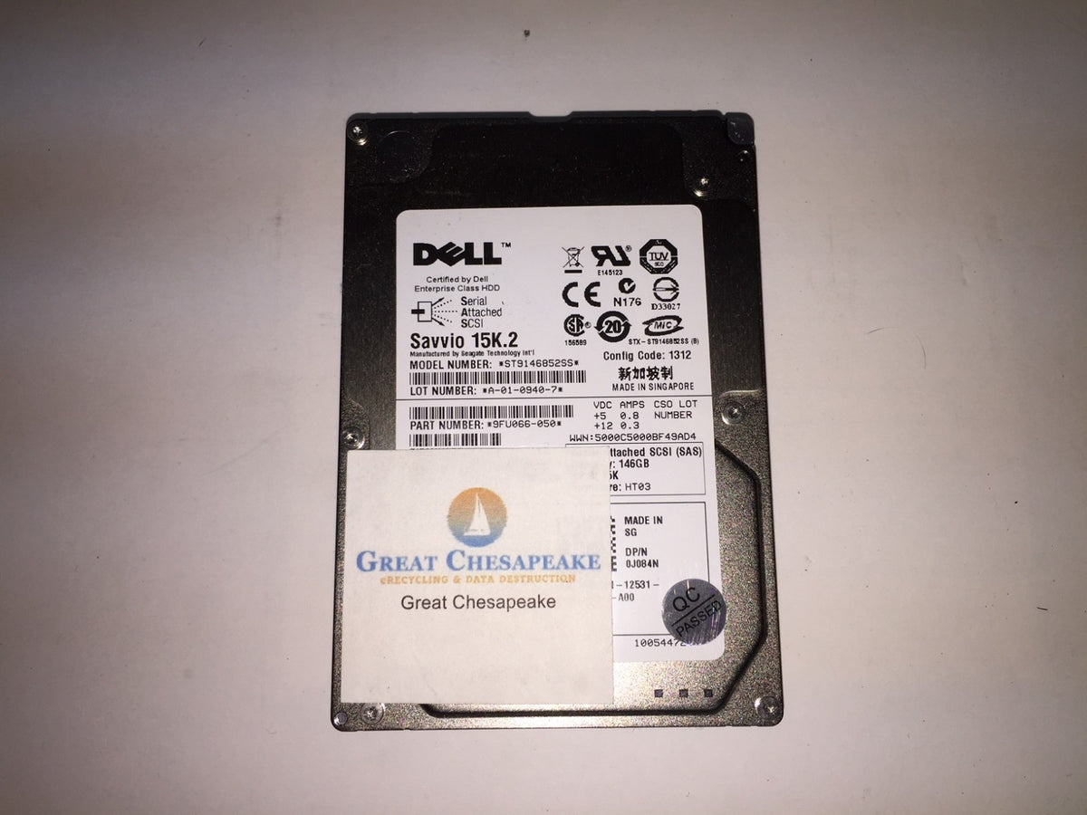 Dell Seagate ST9146852SS Savvio 146GB SAS 15000RPM 2.5" HDD TESTED!