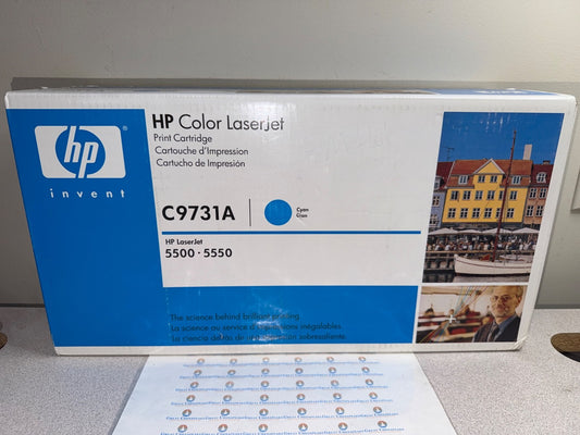 New Sealed Box HP LaserJet 645A C9731A Cyan Toner Cartridge Genuine Original