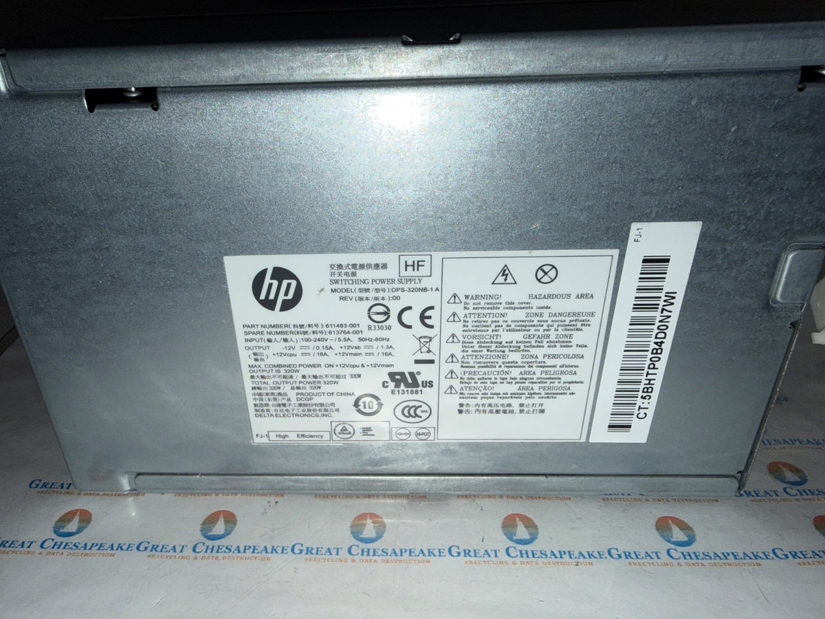 HP 611483-001 Genuine OEM Elite 8200 8300 CMT 320W 613764-001 PSU TESTED!