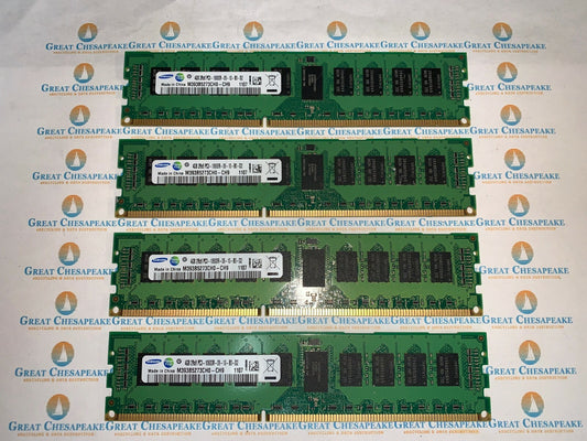 Lot of 4 Samsung M393B5273CH0-CH9 16GB Total (4GBx4) PC3 10600R Server ECC DDR3