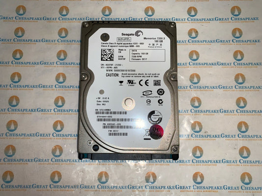 Seagate Momentus ST9160411ASG 160GB SATA 7200RPM 2.5" Hard Drive TESTED!